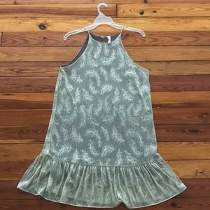 Tyche gold feather dress